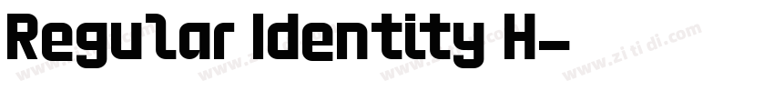 Regular Identity H字体转换